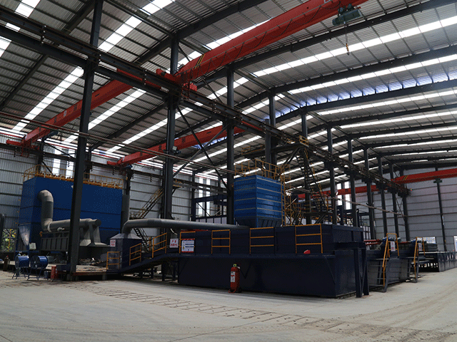 Blow coated profile production line